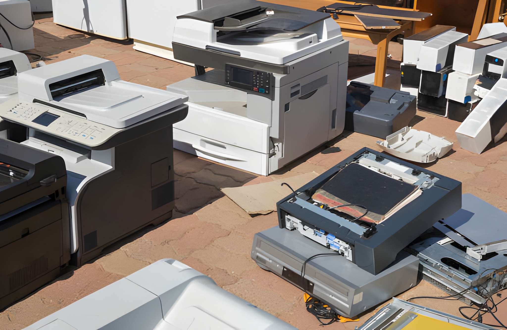 Electronic waste collected for recycling
