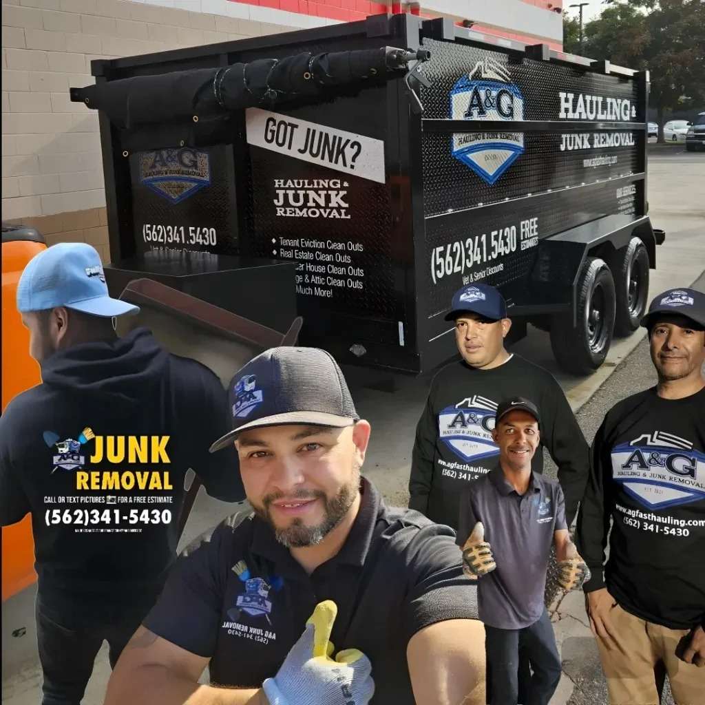 A&G Hauling and Junk Removal crew ready for a junk removal job in Irvine CA