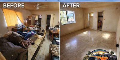 Property management cleanout in progress